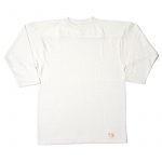 Warehouse & Co. Lot. 4063 No Print 3/4 Sleeve Football T-Shirt (White)