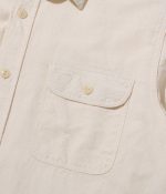 Sugar Cane & Co. Lot SC27851 / White Chambray LS Work Shirt - Image 4