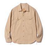 Sugar Cane & Co. Lot SC28652 / Coke Stripe LS Work Shirt - Beige