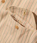Sugar Cane & Co. Lot SC28652 / Coke Stripe LS Work Shirt - Beige - Image 5