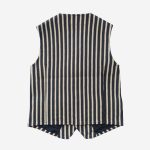 Graph Zero Sashiko Denim Vest - Stripe - Image 2