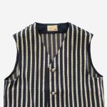 Graph Zero Sashiko Denim Vest - Stripe - Image 4