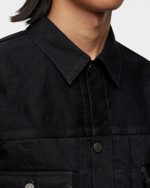 Momotaro Jeans (MMGJ1102) #002 Classic 15.7oz Denim Jacket - Black - Image 4