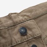Pure Blue Japan (1175-KH) Heavy Duck Cloth Relaxed Tapered - Khaki - Image 8