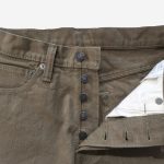 Pure Blue Japan (1176-OLV) Heavy Duck Cloth Regular Straight - Olive - Image 7