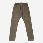 Pure Blue Japan (1170-2-OLV) Sashiko Relaxed Tapered Pants - Olive