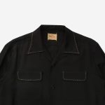 Style Eyes Lot SE29454 / "Saddle Stitch" LS Bowling Shirt - Black - Image 4