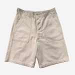 OrSlow Summer Herringbone Fatique Shorts - Ecru