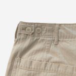 OrSlow Summer Herringbone Fatique Shorts - Ecru - Image 10