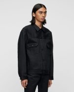 Momotaro Jeans (MMGJ1002) #002 Standard Denim Jacket 14.7oz - Black - Image 2