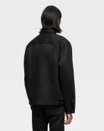 Momotaro Jeans (MMGJ1002) #002 Standard Denim Jacket 14.7oz - Black - Image 3