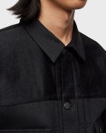 Momotaro Jeans (MMGJ1002) #002 Standard Denim Jacket 14.7oz - Black - Image 7