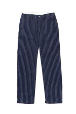 Pure Blue Japan (LP-1180-1) Indigo Thick Stitch Stripe Trousers