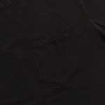 Pure Blue Japan (SS-5396-IDBK) Ribbed Cuff Pocket Tee - Black Indigo - Image 5