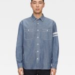Momotaro Jeans (MMLS3000) Triple Stitch LS Chambray Shirt SP