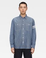 Momotaro Jeans (MMLS3000) Triple Stitch LS Chambray Shirt SP