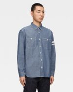 Momotaro Jeans (MMLS3000) Triple Stitch LS Chambray Shirt SP - Image 2
