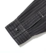 Sugar Cane & Co. Lot SC29585 / Fiction Romance 5oz Black Wabash Stripe Work Shirt - Image 8