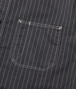 Sugar Cane & Co. Lot SC29585 / Fiction Romance 5oz Black Wabash Stripe Work Shirt - Image 5