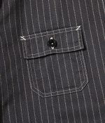 Sugar Cane & Co. Lot SC29585 / Fiction Romance 5oz Black Wabash Stripe Work Shirt - Image 6
