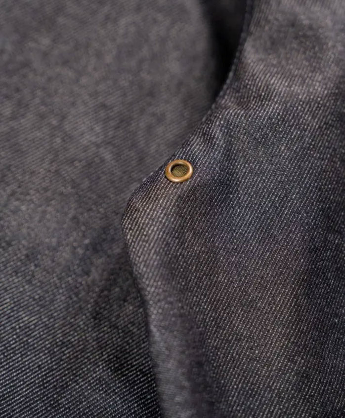 Graph Zero A-2 Flight Jacket - Coated Denim - THE DENIM STORE