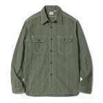 Sugar Cane & Co. Lot SC25511 / Jean Cord LS Work Shirt - Olive