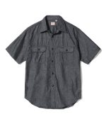 Sugar Cane & Co. Lot SC39307 / Black Chambray SS Work Shirt