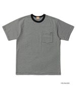 Whitesville Lot WV79679 / 30/2 Fine Lined Border Tee - 2 Colours
