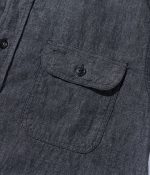Sugar Cane & Co. Lot SC39307 / Black Chambray SS Work Shirt - Image 2