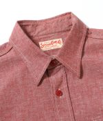Sugar Cane & Co. Lot SC29682 / Red Chambray LS Work Shirt - Image 3