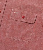 Sugar Cane & Co. Lot SC29682 / Red Chambray LS Work Shirt - Image 4