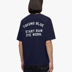 Momotaro Jeans (MMTS6023) Indigo Yarn Dyed Tee - Tokuno Blue