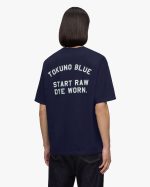 Momotaro Jeans (MMTS6023) Indigo Yarn Dyed Tee - Tokuno Blue