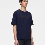 Momotaro Jeans (MMTS6008) Indigo Yarn Dyed Tee - Alphabet Front