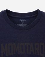 Momotaro Jeans (MMTS6008) Indigo Yarn Dyed Tee - Alphabet Front - Image 4