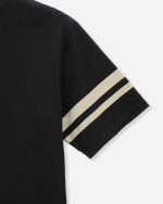 Momotaro Jeans (MXTS6004) Black Yarn Dyed Tee - Discharge Print - Image 4