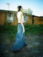 Nudie Jeans Co. Tanja Skirt Orange Painter - Image 6