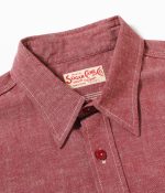 Sugar Cane & Co.  Lot SC39703 /  Red Chambray Shirt (Short Sleeve) - Image 3