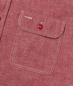 Sugar Cane & Co.  Lot SC39703 /  Red Chambray Shirt (Short Sleeve) - Image 5