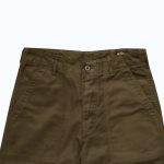 Orslow Herringbone Vintage Fit Fatique Pants - Green - Image 4