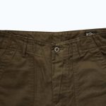 Orslow Herringbone Vintage Fit Fatique Pants - Green - Image 5